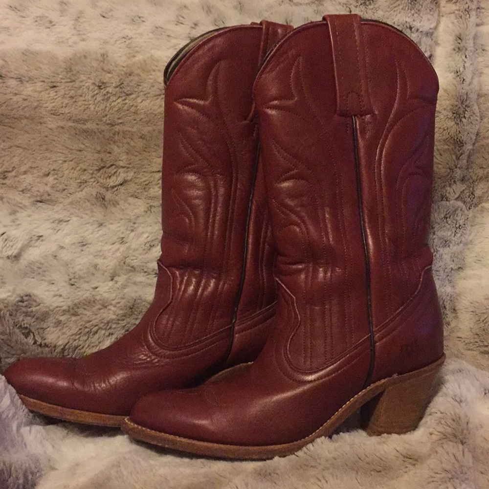 FRYE Burgundy Red Boots